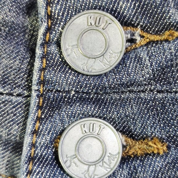 KUT from the Kloth jean pencil skirt women's size 10 denim blue - Picture 10 of 14